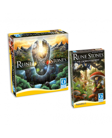 Boîte du jeu Runes Stones et de son extension la Forêt enchantée