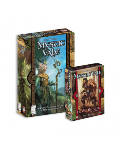 Boîte du jeu de société Mystic Vale et son extension Le Val Sauvage