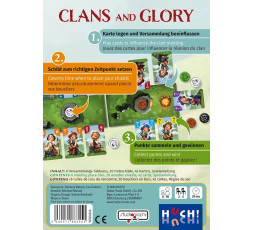 Dos de la boîte du jeu Clans and Glory