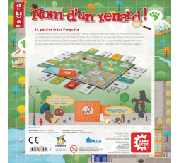 Dos de boite du jeu de société Nom d'un Renard