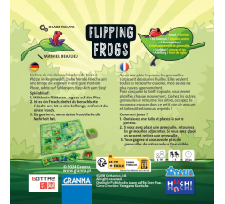 Dos de la boîte du jeu Flipping Frogs